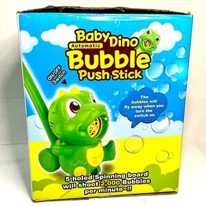 Baby Dino Automatic Bubble Push Stick
